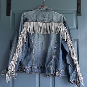 Sequin fringe Jean jacket